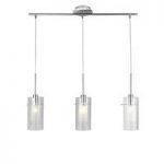 Duo 1 3 Light Chrome Finish With Clear Glass Ceiling Pendant