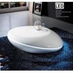 Milania High Gloss Coffee Table In White With Led Lights