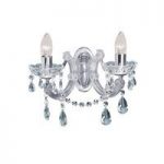 Marie Therese 2 Lamp Chrome Crystal Wall Light