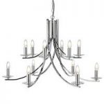 Sierra 12 Lamp Chrome Ceiling Light With Clear Glass Sconces