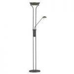 MotherChild Black Chrome Floor Lamp With Double Rotary Switches
