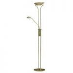 MotherChild Satin Brass Floor Lamp With Double Rotary Switches