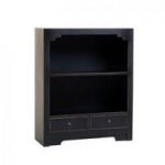Anji 2 Drawer Low Bookcase in Black