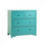 Anji Four Drawer Chest in Teal