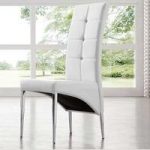 Vesta Studded Faux Leather Dining Room Chair in White