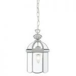 Moroccan Chrome Finish Lantern Pendant With Bevelled Glasses