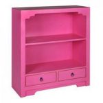 Anji 2 Drawer Low Bookcase in Pink