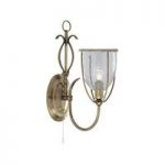 Silhouette 1 Lamp Antique Brass Finish Wall Light