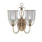 Silhouette 2 Lamp Antique Brass Finish Wall Light