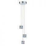 Ice Cube 3 Light Chrome Pendant With Clear Glass Shades