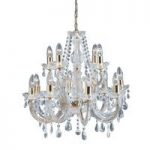 Marie Therese Chandelier Ceiling Light With Octagonal Droplets