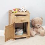 Amila Oak Wooden 1 Door 1 Drawer Childrens Bedside Cabinet
