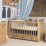Amila Oak Wooden Childrens Cot Bed with Three Drawers