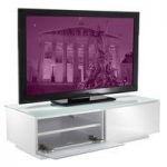 Vienna High Gloss White Low Board TV Stand