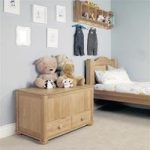 Amila Oak Children Toy Box Cum Blanket Box With 2 Drawers