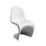 Panton Style S Shaped Novelty Chair in White ABS