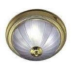 Polished Brass Finish 1 Lamp Flush Ceiling Light