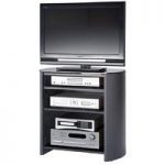 Black Oak Veneer LCD TV Stand With 4 Shelves
