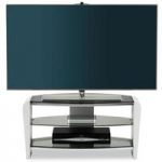 Francium White LCD TV Stand With 2 Shelves