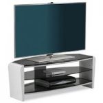 Francium Glass TV Stand In White
