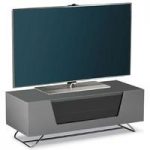 Romi LCD TV Stand In Grey With Chrome Base