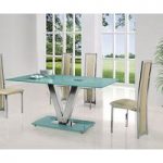 Venus Large Frosted Glass Dining Table Only