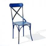 Bistro Metal Dining Chair In Blue
