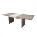 Travis Oak Effect With Steel Decor Extendable Dining Table Only