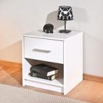 New York 1 White Bedside Chest With 1 Drawer And 1 Open Shelf