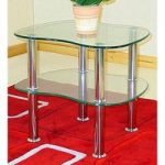 Hudson 2 Tier Clear Glass Side Table