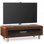 Ambri Walnut Veneer Finish LCD TV Stand With Drawer