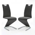 Amado Z Black Faux Leather Dining Chair In A Pair