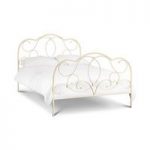 Arabel Metal Double Bed In Stone White Finish