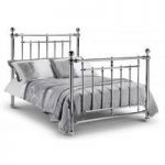 Express 135cm Metal Bed In Chrome Finish