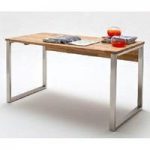 Lucy Knotty Oak Computer Desk With Chrome Legs