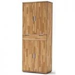 Cento Knotty Oak Storage Cabinet With 4 Door And 1 Drawer