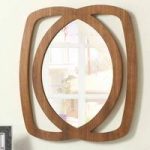 Seville Walnut Finish Wooden Frame Wall Mirror