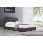 Seina Brown PU Faux Leather Double Bed