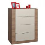 Azura Chest of Drawers In Oak And High Gloss