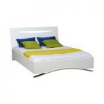 Caly Gloss White Finish King Size Bed With Integrated Lighting