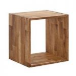 Maxio Solid Oak Single Cube Display Stand