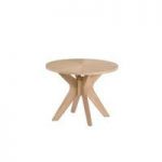 Malun White Oak Finish Round Shape Side Table