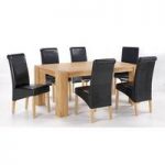 Nadria Solid Oak Finish Dining Table Only