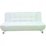 Vanessa White Faux Leather Sofa Bed