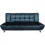 Vanessa Black Faux Leather Sofa Bed
