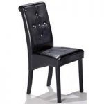 Morna Black Faux Leather Dining Chair