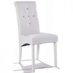 Morna White Faux Leather Dining Chair