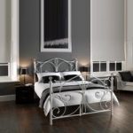 Flora Metal Double Bed In White
