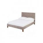 Derry Mink Finish Chenille Style Fabric Double Bed