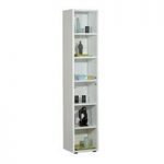 Smooth White Display Stand With 2 Glass Doors